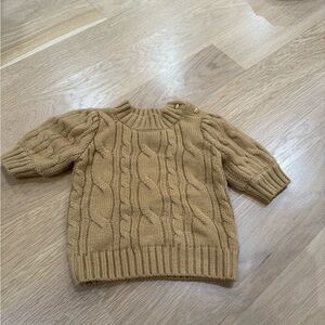 Janie and Jack Cable Knit Sweater in Tan 18 months